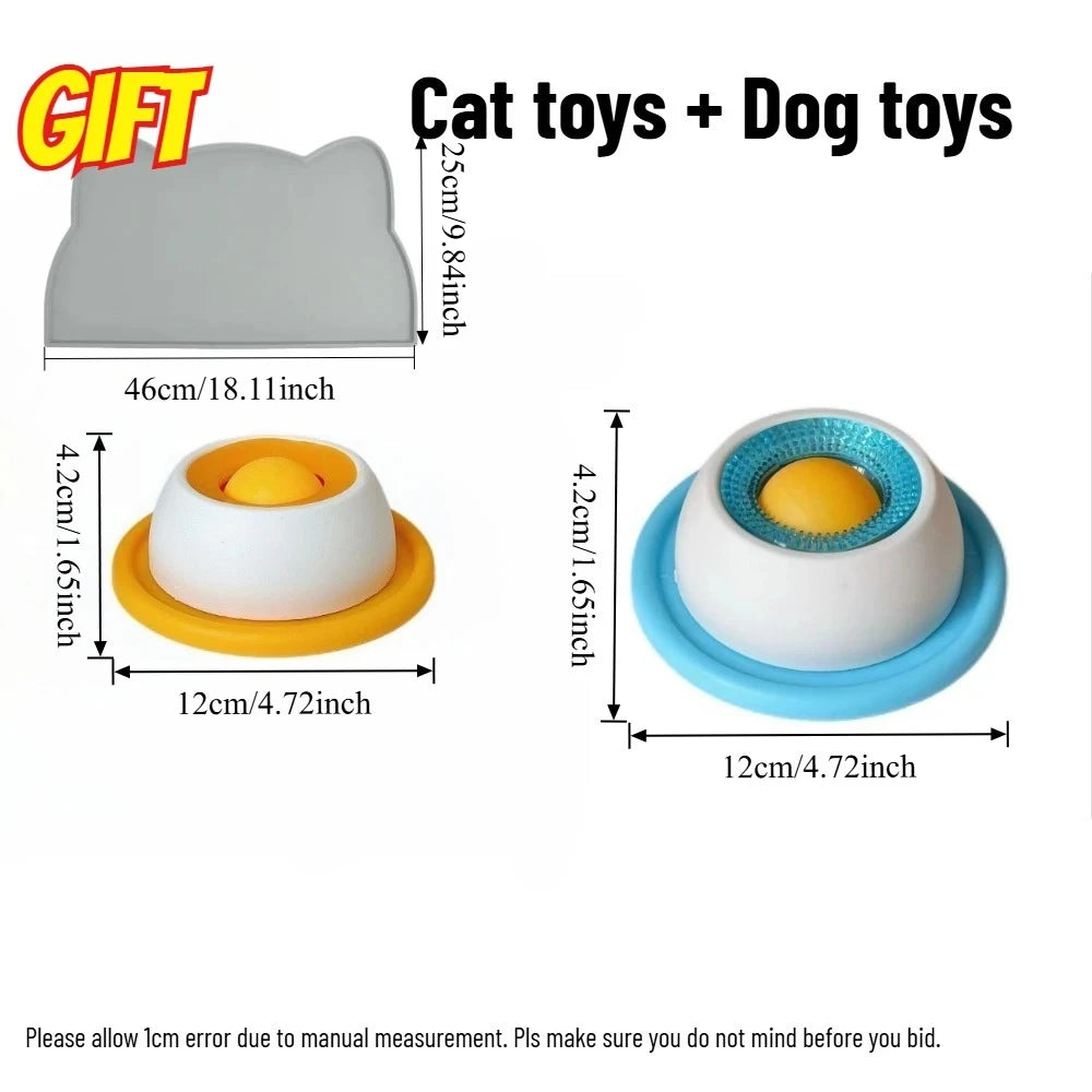 Brinquedos de estimulação para cães, tapete para lamber, comedouro lento, prato para iogurte, tigela interativa para petiscos de cães