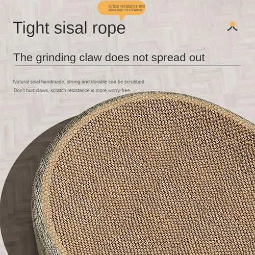 Arranhador 2 em 1 para Gatos, Protege Móveis, Afia Garras, Brinquedo Oval em Sisal Resistente ao Desgaste