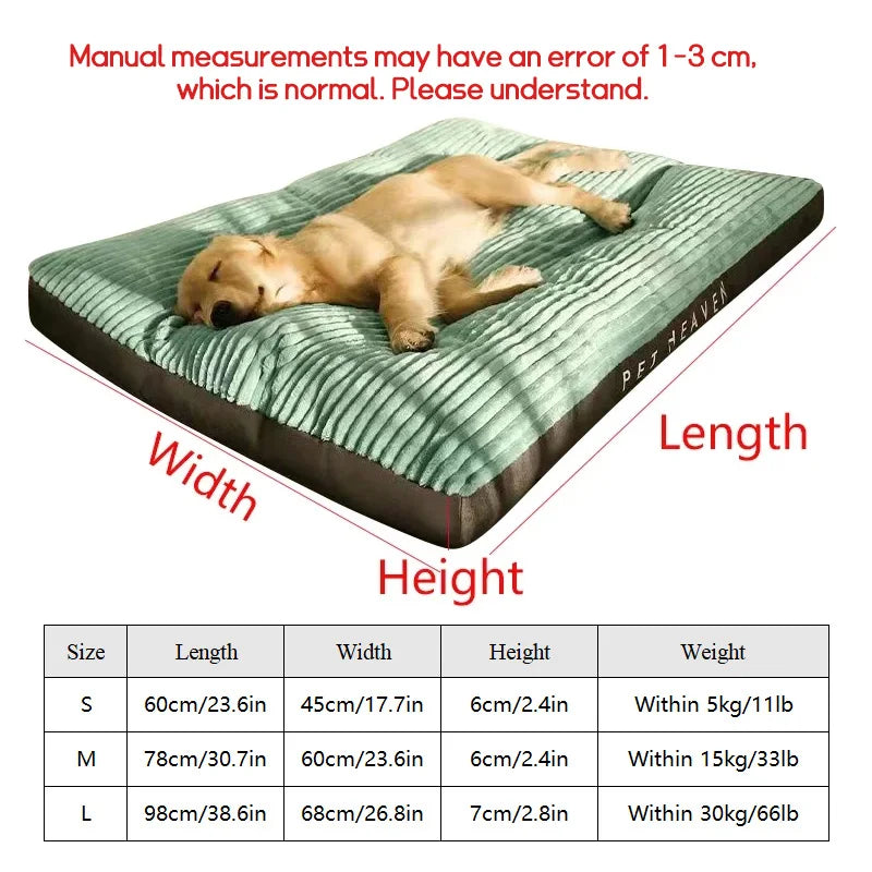 Cama de inverno quentinha para cães, feita de veludo cotelê.