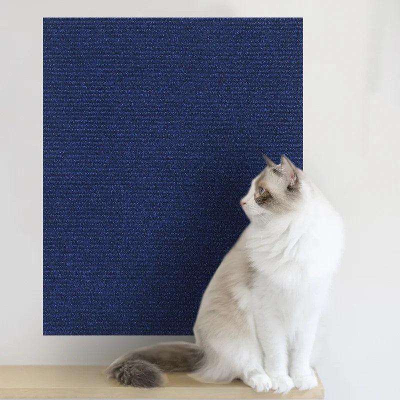 Tapete arranhador autoadesivo para gatos, recortável, ideal para arranhar cantos e paredes.