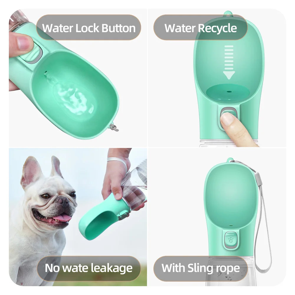Garrafa de água portátil para cães