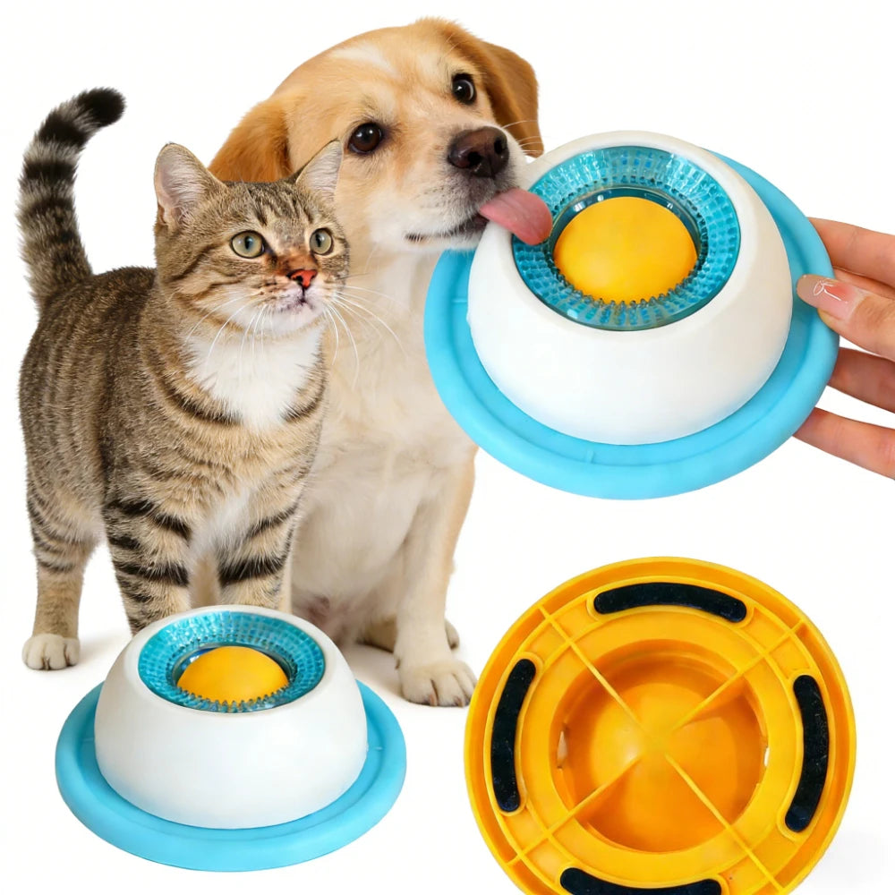 Brinquedos de estimulação para cães, tapete para lamber, comedouro lento, prato para iogurte, tigela interativa para petiscos de cães