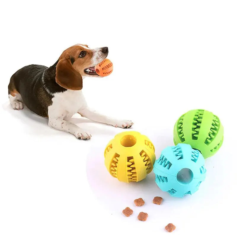 Bola de brinquedo para cães, atóxica e resistente a mordidas, ideal para cães, filhotes e gatos.