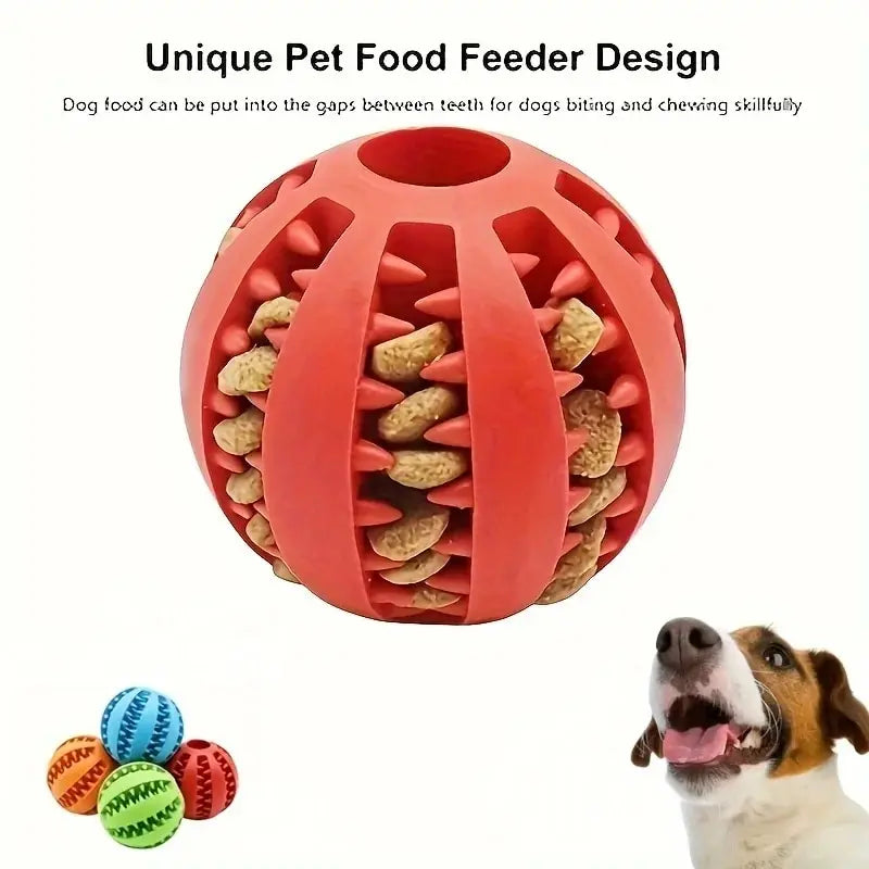 Bola de brinquedo para cães, atóxica e resistente a mordidas, ideal para cães, filhotes e gatos.