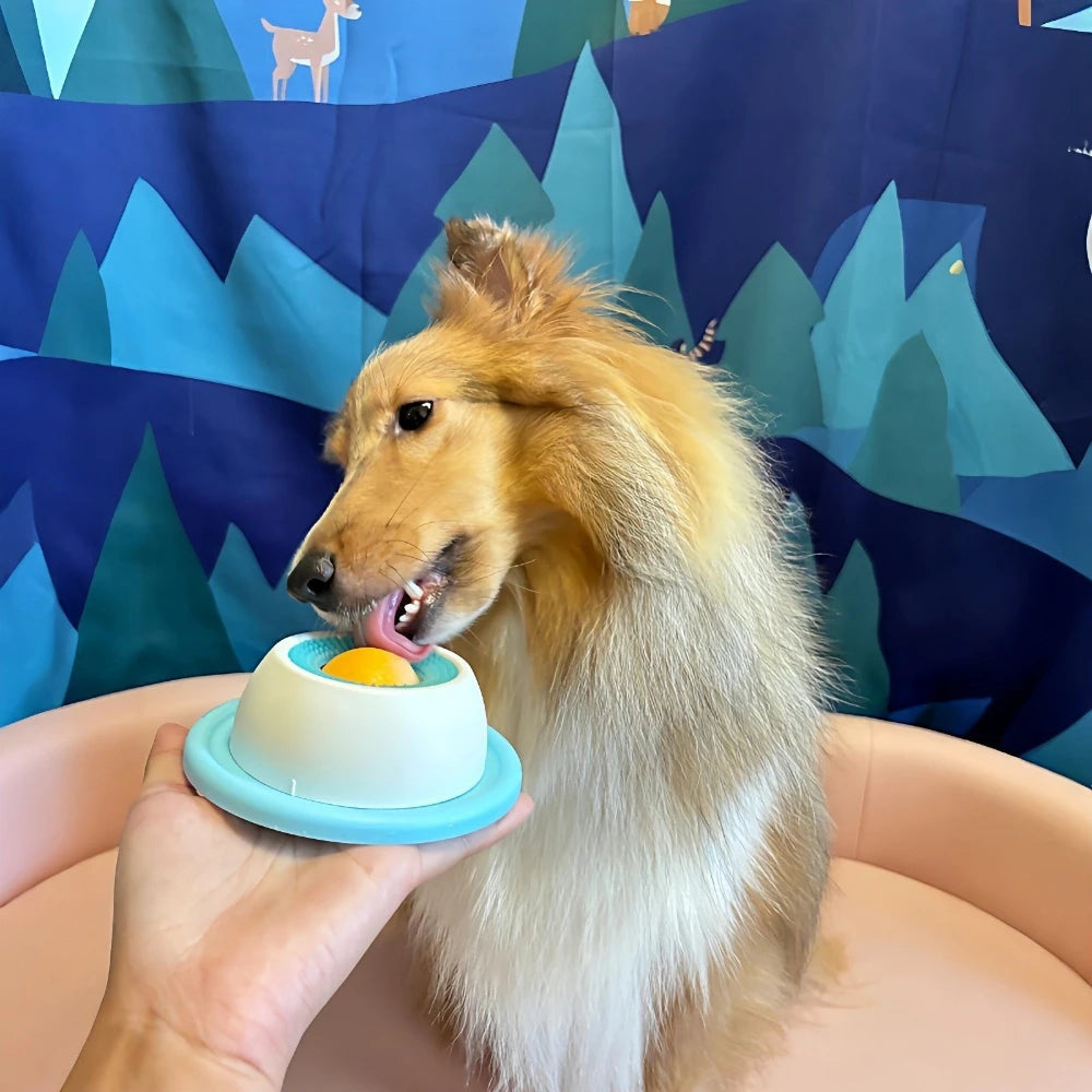 Brinquedos de estimulação para cães, tapete para lamber, comedouro lento, prato para iogurte, tigela interativa para petiscos de cães