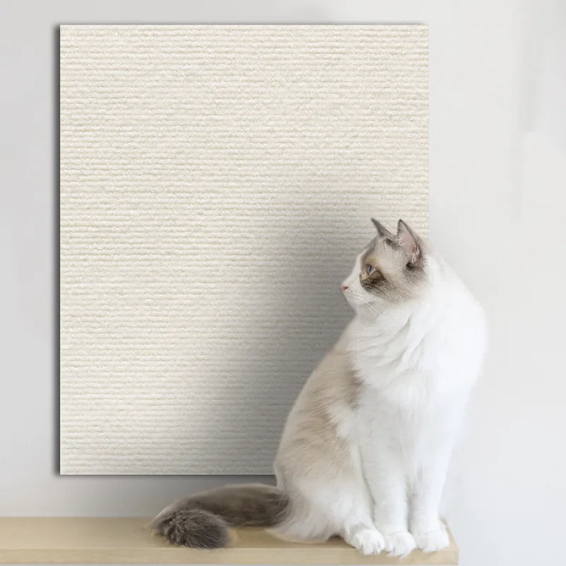 Tapete arranhador autoadesivo para gatos, recortável, ideal para arranhar cantos e paredes.